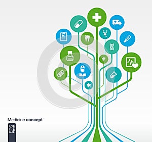 Growth tree medical, health, healthcare concept