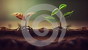 Growth Trees concept Coffee bean