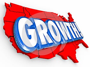 Growth United States America Country Map National USA Increase