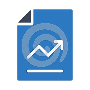 Growth vector glyph color icon