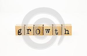 Growth wording, business concept and idea