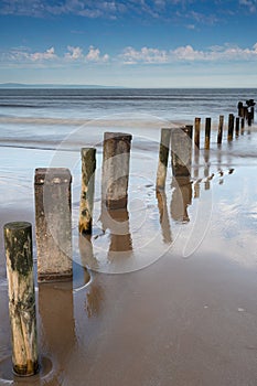 Groynes at Burnham on Sea  photo