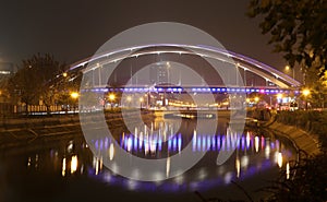 Travel to Romania: Grozavesti Night River Bridge