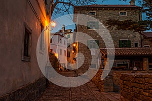 Groznjan Street at late afternoon