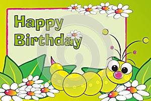 Grub and flowers - Birthday card photo