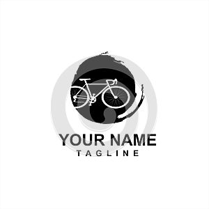 Grudge simple bicycle logo and vector icon