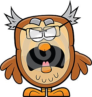 Grumpy Cartoon Owl