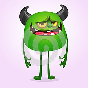 Grumpy cartoon troll illustration