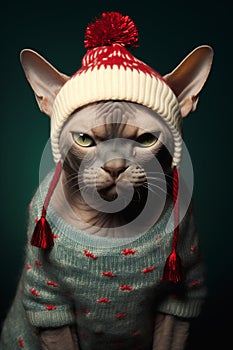 Grumpy Cat's Horrifying Holiday Costume: A Knitted Sweater Hat w