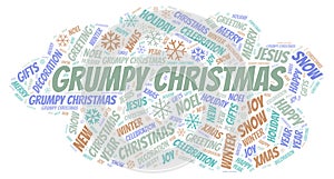 Grumpy Christmas word cloud
