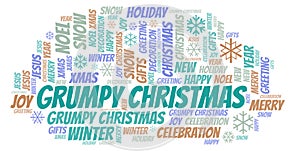 Grumpy Christmas word cloud