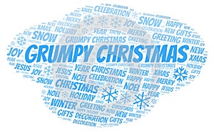 Grumpy Christmas word cloud