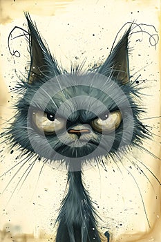 Grumpy Feline Blues: A Satirical Tale of Anger and Arrogance