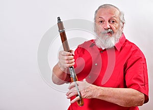 Grumpy old man with a rifle