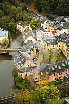 Grund medieval city in Luxembourg in Europe