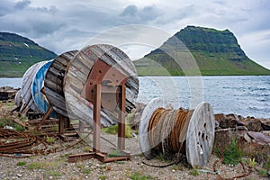 Grundarfjordur harbor and Kirkjufell mountain, Iceland