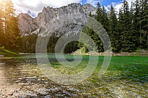 Gruner See - Beautiful green lake with crystal clear water