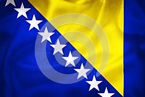 Grunge 3D illustration of Bosnia and Herzegovina, flag