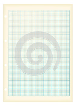 Grunge a4 graph paper blue