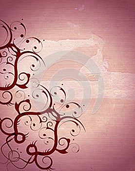 Grunge abstract floral background - collage