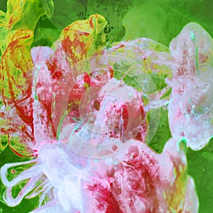 Grunge abstract textured digital mixed media