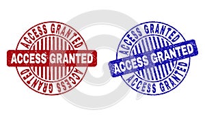 Grunge ACCESS GRANTED Textured Round Stamp Seals