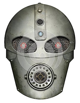 Grunge Alien Robot Head