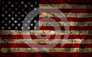 Grunge American flag background