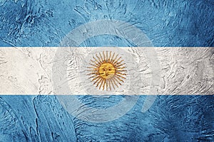 Grunge Argentina flag. Argentina flag with grunge texture.