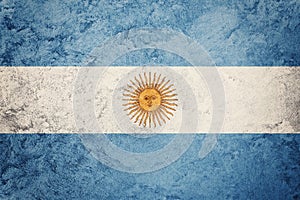 Grunge Argentina flag. Argentina flag with grunge texture.