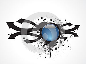 Grunge arrow sample text