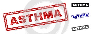 Grunge ASTHMA Scratched Rectangle Watermarks