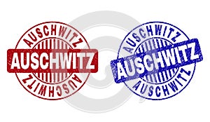 Grunge AUSCHWITZ Textured Round Watermarks photo