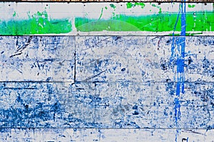 grunge background, blue green paint on a concrete wall, texture