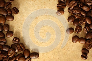 Grunge background with coffee