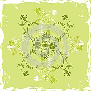 Grunge background flower, elements for design, vector