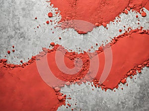 Grunge background with red and white