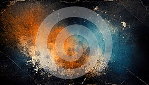 Grunge background rusty texture blue orange dust