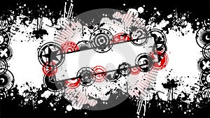 Grunge Background and Splatter Banner Vector