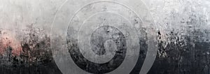 Grunge Background Texture, Silver Black Painted Wall Surface, Abstract Design