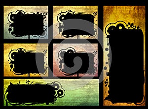 Grunge banners set