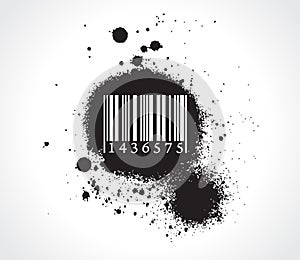 Grunge bar-code