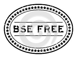 Grunge black BSE (bovine spongiform encephalopathy) free word oval rubber stamp on white background