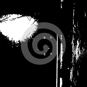 Grunge black textures on white background. Vector