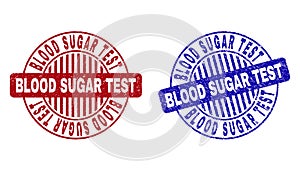 Grunge BLOOD SUGAR TEST Textured Round Stamp Seals