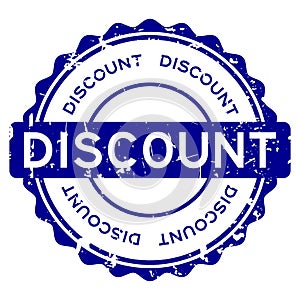 Grunge blue discount word round rubber seal stamp on white background