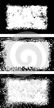 Grunge Border Frames bundle, Distressed and Jagged Rectangular Frames set