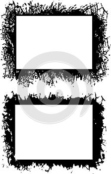 Grunge Border Frames set, which showcases two rectangular frames with grunge