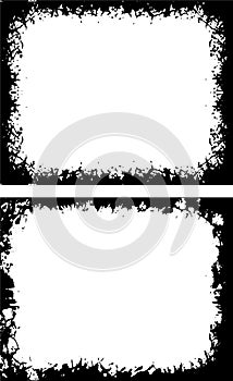 Grunge Border Frames set, which showcases two rectangular frames with grunge