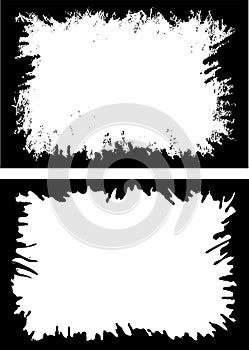 Grunge Border Frames set, which showcases two rectangular frames with grunge